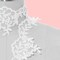 1 Yard Shimmery White Polyester Lace Trim with White Beaded Embellishments 3 Inch Width